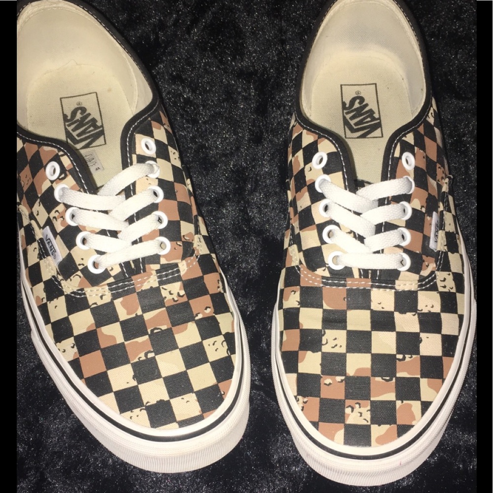 Vans camo checkerboard